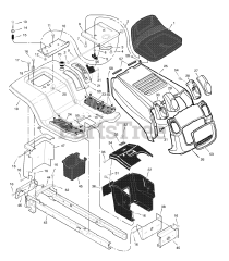 Murray 425604x18A - Murray 42" Lawn Tractor (2003) Chassis &amp; Hood