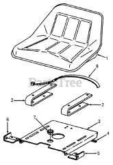 Cub Cadet 805 (136-192-100) - Cub Cadet Lawn Tractor Seat &amp; Support