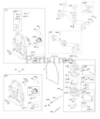 Briggs & Stratton 356447-0075-G1 - Briggs & Stratton Horizontal Engine Crankcase Cover, Intake Manifold