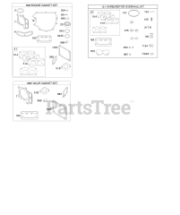 Briggs & Stratton 44Q777-0152-B1 - Briggs & Stratton Vertical Engine Engine/Valve Gasket Set, Carburetor Overhaul Kit