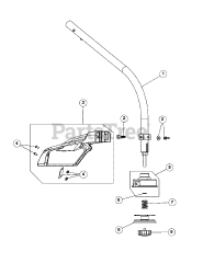 MTD Repair Part 753-04508 - Boom Assembly With Flex Drive Shaft