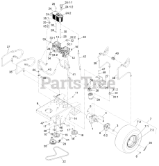 Exmark VTS541CKA36300 - Exmark 36" Vantage S-Series Stand-On Mower, Kawasaki FS541V (SN: 400000000 - 402082299) (2017)