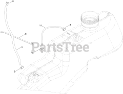 Toro 74793 (SW 5425) - Toro 54" TimeCutter Zero-Turn Mower (SN: 316000001 - 316999999) (2016) Fuel Delivery Assembly