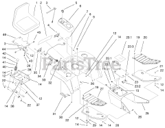 Toro 73470 (518 xi) - Toro Garden Tractor (SN: 089000001 - 089999999) (1998) Fender, Footrest And Seat Assembly