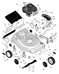 Murray 21515x66A - Murray 21" Walk-Behind Mower (1996) Mower Housing Assembly