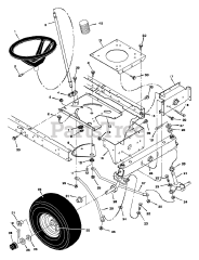 Briggs & Stratton 42536x192A - Briggs & Stratton 42" Lawn Tractor (1997) Steering