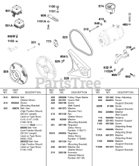 Briggs & Stratton 243432-1145-01 - Briggs & Stratton Horizontal Engine Regulator, V-Belt, Bracket