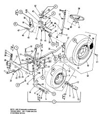 Simplicity 7018 H (1690366) - Simplicity Garden Tractor, 18hp Wheel Axle &amp; Steering (7012, 7016, &amp; 7018)