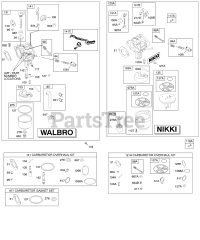 Briggs & Stratton 31F777-0161-E1 - Briggs & Stratton Vertical Engine Carburetor, Kit - Carburetor Overhaul