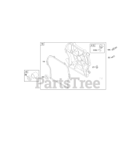 Briggs & Stratton 134402-1120-E1 - Briggs & Stratton Horizontal Engine Crankcase Cover/Sump