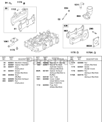 Briggs & Stratton 583447-0317-E2 - Briggs & Stratton Horizontal Engine Intake Manifold, Exhaust Manifold