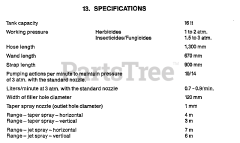 Echo MS-16 - Echo Manual Sprayer, Backpack Specifications
