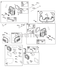 Briggs & Stratton 44U877-0046-G1 - Briggs & Stratton Vertical Engine Cylinder Head Group