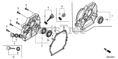 Honda GX160 UT2 QWX2/A (GCBPT) - Honda Engine, Made in Thailand (SN: GCBPT-4000001 - GCBPT-9999999) CRANKCASE COVER