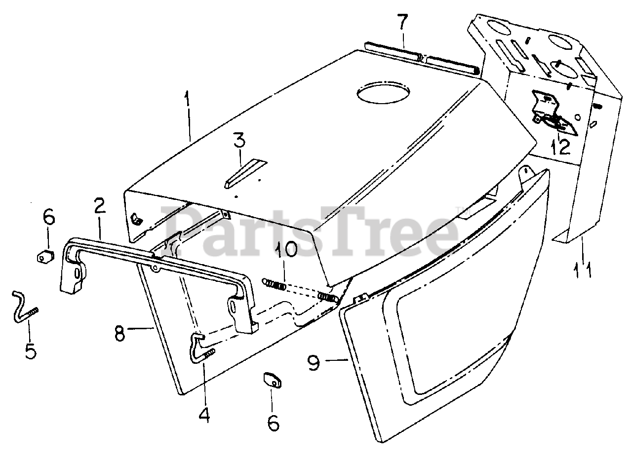Cub Cadet 682 (142682100) Cub Cadet Garden Tractor Hood & Side