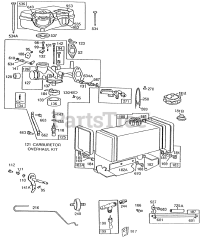 Briggs & Stratton 170702-2133-01 - Briggs & Stratton Vertical Engine Carburetor, Fuel Tank Assy
