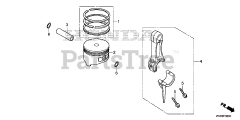 Honda GX100 RT KRSB/A (GCCCT) - Honda Engine, Made in Thailand (SN: GCCCT-2000001 - GCCCT-9999999) PISTON@CONNECTING ROD