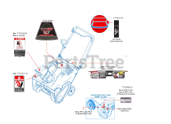 MTD 31AS2S1E795 - MTD Pro Snow Thrower (2016) Label Map