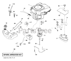 Husqvarna GT 52 XLS (960430207-00) - Husqvarna 52" Garden Tractor (2014-10) ENGINE