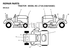 Brands LT 125 (HAU12536C) - Husqvarna Lawn Tractor (2004-01)