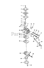 Echo GT-2000 SB - Echo String Trimmer (Type 1) Carburetor -- C1U-K47  S/N: 001001 - 007393