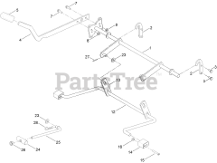 Toro 74778 (MX 5075) - Toro 50" TimeCutter Zero-Turn Mower (SN: 404314200 - 999999999) Deck Lift Assembly