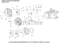 Kohler HD675-3003 - Kohler HD Series Engine, Basic Version, 6.75 ft-lbs, 149cc 04 CylinderHead/Breather