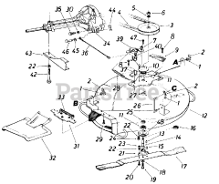 MTD 195-795-000 - MTD Mower Deck Assembly Only (1985)