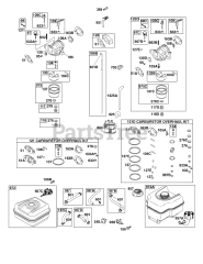 Briggs & Stratton 15T232-0036-F8 - Briggs & Stratton Horizontal Engine Carburetor, Fuel Supply