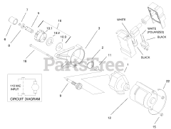 Toro 38405 (CCR 1000) - Toro Snow Thrower (SN: 200000001 - 200999999) (2000) Motor Switch Housing Assembly (model No. 38405)(120 Volt)