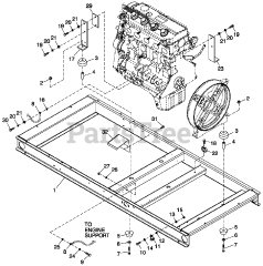 Generac QT04524GNSN - Generac 45kW Home Standby Generator (SN: 5654955 - 5654956) (2009) Mounting Base 2.4L C2 (0F9807)