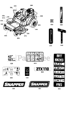 Snapper ZTX 110 (2691708-00) - Snapper 42"/107cm Zero-Turn Mower, 7200 Series Briggs & Stratton