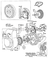 Briggs & Stratton 60331-0221-XX - Briggs & Stratton Horizontal Engine Blower Hsg,Flywheels,Rewind