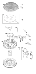 Briggs & Stratton 541477-2242-J1 - Briggs & Stratton Horizontal Engine Flywheel, Ignition, and Starter Group