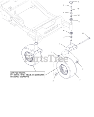 Gravely 991160 (ZT HD 44) - Gravely 44" Zero-Turn Mower, Kawasaki FR (SN: 025000 - 034999) Front Caster Wheels