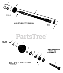 Troy-Bilt 20594 - Troy-Bilt Pony III Rear-Tine Tiller (SN: S101751 - S164132) MAIN DRIVE SHAFT &amp; GEAR ASSEMBLIES