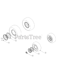 Cub Cadet LT 1046 (13AP11CH710) - Cub Cadet 46" Lawn Tractor (2007 & Before) Wheels, Flange Bearings