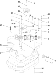 Toro 38694 - Toro 36" Walk-Behind Mower, Fixed Deck, T-Bar, Gear Drive (SN: 290000001 - 290999999) (2009) IDLER ASSEMBLY