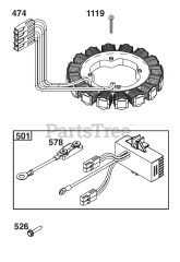 Briggs & Stratton 385447-0344-G1 - Briggs & Stratton Horizontal Engine
