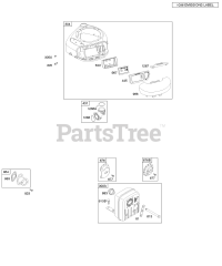 Briggs & Stratton 218807-0112-E1 - Briggs & Stratton Vertical Engine Air Cleaner, Blower Housing, Exhaust System
