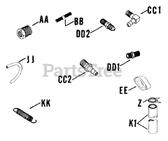 Kohler K161-281188 - Kohler K-Series Engine, Basic Version, 7hp, 5.2kW Carburetor (Cont.) 0203008956