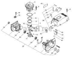 Echo CLS-5800 - Echo Clearing Saw Cylinder, Crankcase, Piston