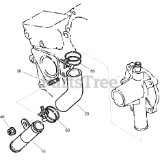 Toro 22333 (TX 525) - Toro Dingo Compact Utility Loader (SN: 270000401 - 270999999) (2007) Water Pipe Assembly