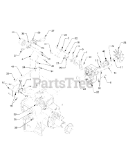 Cub Cadet 5254 E (54BE542-710) - Cub Cadet Compact Tractor 4WD Transmission Connections 1B075G &amp; After