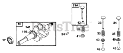 Briggs & Stratton 170402-6020-01 - Briggs & Stratton Horizontal Engine Crankshaft Grp