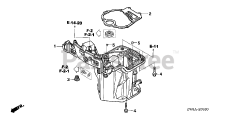 Honda BFP9.9 D5 LHA (BABJ) - Honda Outboard Engine, Made in Japan (SN: BABJ-1400001 - BABJ-1499999) OIL CASE