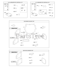 Briggs & Stratton 358777-0100-E1 - Briggs & Stratton Vertical Engine Gasket Set - Engine, Gasket Set - Valve, Kit -Carburetor Overhaul