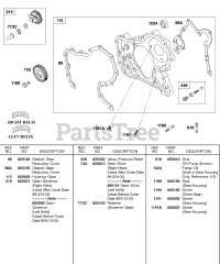 Briggs & Stratton 580447-0320-E2 - Briggs & Stratton Horizontal Engine Gear Housing, Governor Gear