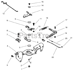Toro 73470 (518 xi) - Toro Garden Tractor (SN: 089000001 - 089999999) (1998) Group 9-Engine Controls (model 73470 Only)