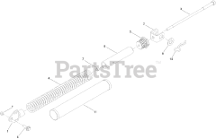 Toro 74312 (8000) - Toro 48" Z Master Zero-Turn Mower (SN: 400000000 - 402079999) Lift Assist Spring Assembly No. 116-7851